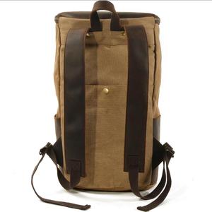 Vintage được bôi sáp lên vải của phụ nữ giản dị chuyển đổi ba lô/ba lô sang trọng chuyển đổi thiết kế cho sử dụng hàng ngày - Product Image 5