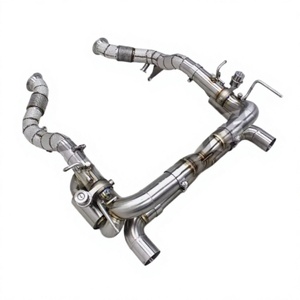 ท่อไอเสียแบบ X-pipe สำหรับ Ferrari F8 Spider/Tributo V8 3.9T พร้อมวาล์ว  แบบ Cat-back ท่อตรง  ระบบไอเสียแบบสปอร์ตเต็มรูปแบบ - Product Image 1