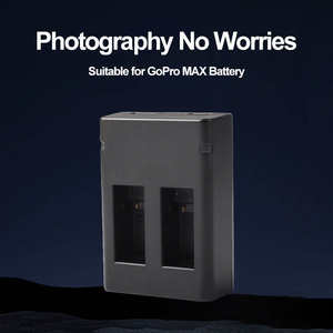 <span class=keywords><strong>Chargeur</strong></span> de batterie double compact et portable pour caméras d'<span class=keywords><strong>action</strong></span> GoPro MAX, avec sortie USB-C 4,35 V/700 mA - Product Image 3