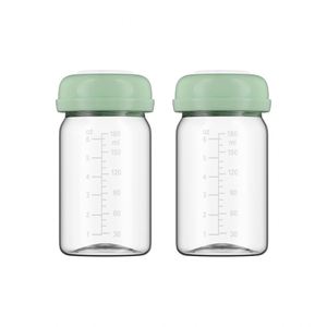 Baby 180ml PP Blue <b>Pink</b> White Green Wide Diameter Breast Milk Storage Refrigerated Proof <b>Bottle</b> with Screw Cap Silicone Gasket - Product Image 1