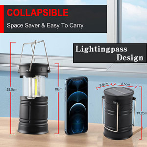 Linterna LED recargable por energía Solar para acampada, <span class=keywords><strong>3</strong></span> modos de energía, 3AA, para emergencia - Product Image 2