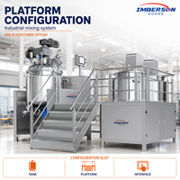 Système de production homogénéisant sous vide industriel 4000L pour usine cosmétique à grande échelle, ligne clé en main pour la production en masse