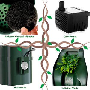 Новейший дозатор воды для рептилий, чаша-капельница для питьевой воды для амфибий, насекомых, медный дракон - Product Image 4