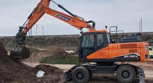 Earthmoving <b>Machinery</b> Doosan DX190W Wheeled <b>Excavator</b> for Sale in Africa - Product Image 4