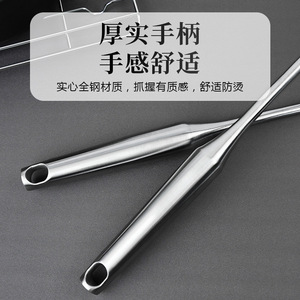 Espátula de acero inoxidable estilo pastel redondo, diseño elegante para cocinar, borde seguro para sartenes antiadherentes - Product Image 5