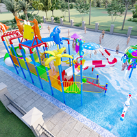 Toboggans aquatiques Aqua Play - Aire de jeux aquatique extérieure pour enfants avec construction en fibre de verre pour usage résidentiel