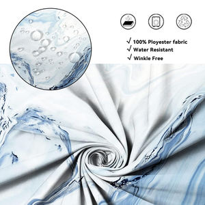 Juego de Cortinas de Ducha de Tela de Poliéster Impermeable con Diseño de Mármol Lavable de 72x72 Pulgadas, Personalizado por CF Factory, para Decoración de Baños, con Ganchos - Product Image 4