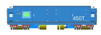 Robot AGV autonome certifié CE, capacité de charge nominale de 450 tonnes, suspension hydraulique, IP65, évitement d'obstacles par laser, batterie LiFePO4