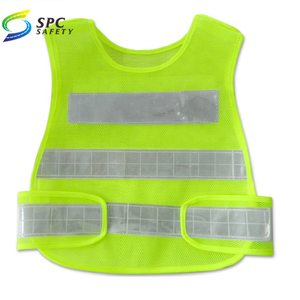 四条反光条绿色hi vis可定制户外活动儿童安全背心 - Product Image 4