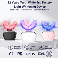 CE-Zertifiziertes Kabelloses LED-Zahnaufhellungs-Set mit Rot-Blau-Licht, IPX7 Wasserdicht, für den Heimgebrauch mit Peroxidfreiem Gel