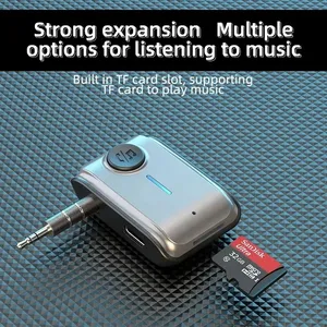 Récepteur Bluetooth 5.3, adaptateur <span class=keywords><strong>sans</strong></span> <span class=keywords><strong>fil</strong></span>, 3.5mm Aux U-Disk/Tf pour haut-parleur de voiture, <span class=keywords><strong>casque</strong></span>, récepteur de musique, kit mains libres pour voiture - Product Image 4