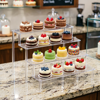 Étagère de présentation transparente en acrylique à 4 niveaux pour supermarché, présentoir cosmétique, organisateur de parfums pour Funko POP, desserts et cupcakes