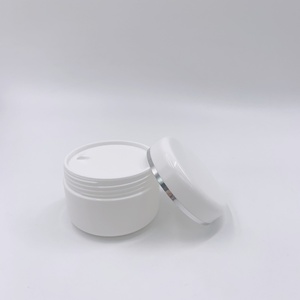 Pot en plastique PP pour crème de soin de la peau avec cuillère, bord argenté, 100g, 150g, 200g, 250g, 300g, 350g, 400g, 450g, 500g - Product Image 3