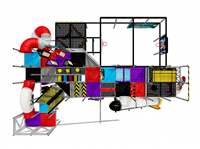 Équipement de parcours d'obstacles Ninja Warrior certifié ASTM, terrain de jeu intérieur pour enfants avec filet d'escalade et échelle en corde
