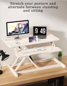 Elevador de escritorio ergonómico con resorte de Gas neumático ajustable en altura convertidor de escritorio de pie perfecto para oficinas pequeñas en el hogar - Product Image 6