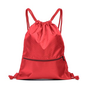 Original Custom Logo Gym Sport Drawstring Bag Promotional Gift Sublimation Nylon Polyester Drawstring <b>Backpack</b> with Zipper - Product Image 6