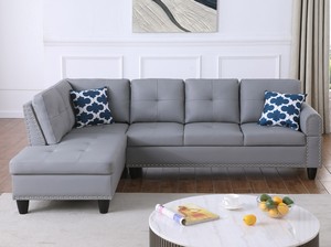 3-Piece L-Shaped Faux Leather <b>Sofa</b> <b>Bed</b> Set with <b>Storage</b> Ottoman Modular Design Eco-Friendly & Durable for Living Room - Product Image 4