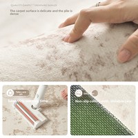 Alfombra de Salón de Estilo Italiano, Ligera y Lujosa, de Imitación de Cachemira, Impermeable, Resistente a las Manchas, Transpirable, Lavable, Moderna
