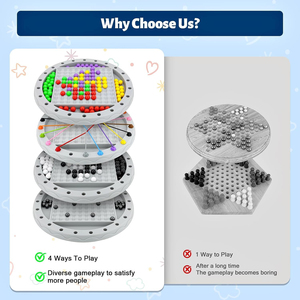 Jeu <span class=keywords><strong>de</strong></span> <span class=keywords><strong>société</strong></span> magnétique 4-en-1 pour enfants : échecs, débordsements <span class=keywords><strong>de</strong></span> cordes, Go et élimination <span class=keywords><strong>de</strong></span> perles arc-en-ciel – <span class=keywords><strong>Jeux</strong></span> classiques et jouets - Product Image 6