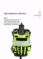 Gilet tactique de trafic léger de haute qualité pour bandes réfléchissantes de patrouille de sécurité pour les accessoires de protection de formation de sécurité