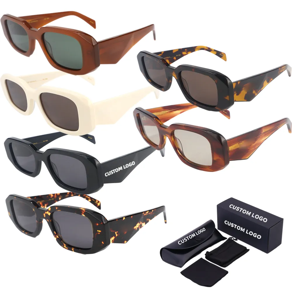 2023 Ladies Luxury Famous Brand Design Thick Frame Sun Glasses Fashionable Custom Acetate Sunglasses For Women