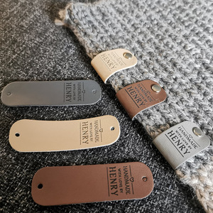 Etiquetas de cuero creativas para gorros y suéteres tejidos, etiquetas de cuero hechas a mano, etiquetas personalizadas desmontables. - Product Image 4