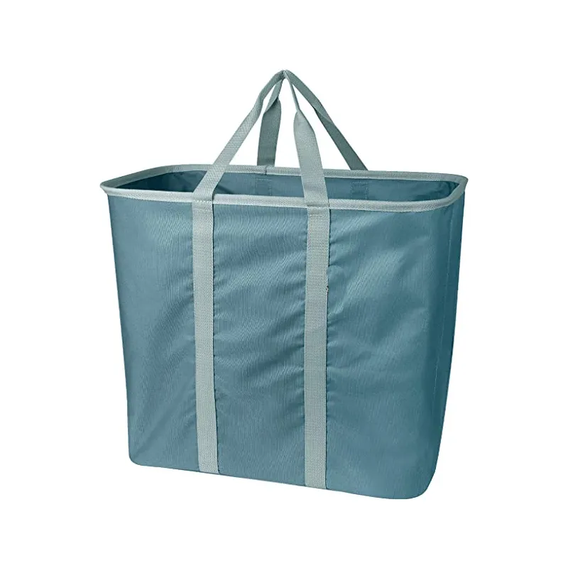 Collapsible Laundry Tote Large Foldable Clothes Hamper Bag Laundry Caddy Pop Up Storage BasketとHandles