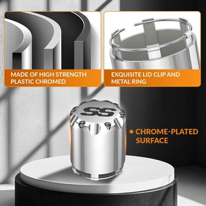 Golf Cart SS copricapo centrale 8,10,12 pollici Push in stile nero/Sliver SS copertura centrale per Club Car EZGO Yamaha - Product Image 5