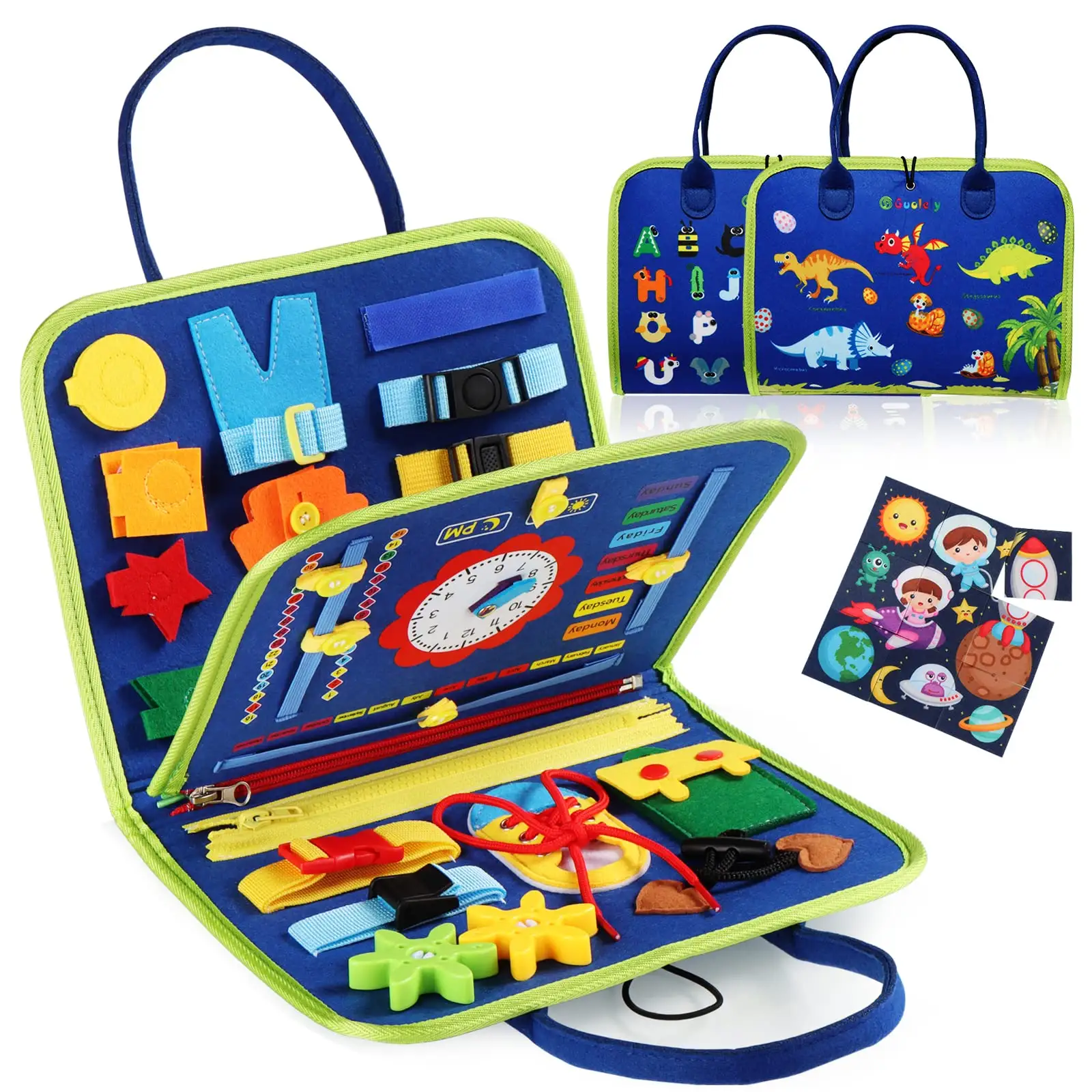 Filz beschäftigt Board Montessori Spielzeug für Kleinkinder, Bildungs aktivität Entwicklung Sensory Board für feine Basic Dress Motor Skills