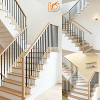 Manchon de balustre rond en laiton brossé moderne LD pour escalier, tube de fondation en fer forgé pour rampe d'escalier