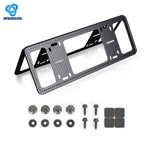 Marco para Matrícula de Motocicleta de Fibra de Carbono Audi Rojo Mate Flash 3D, Placas de Fibra con Número, Etiqueta APR con Respaldo - Product Image 1