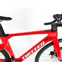 Vélo de route à freins à disque TWITTER R10-DISC RS-22S 700C en carbone T800, 22 vitesses, course sur route, pour hommes et femmes, guidon en carbone