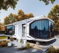 Capsule spatiale hôtelière mobile, maison préfabriquée modulaire en conteneur, maison capsule