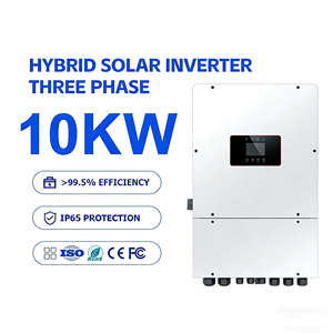Onduleur hybride triphasé hors réseau 3KW 5KW 6KW 10KW pour système de panneaux solaires domestiques, pour charges élevées, haute qualité, onde sinusoïdale pure 99% - Product Image 6