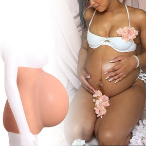 Faux ventre de grossesse 6-9 mois, ventre de grossesse artificiel en silicone réaliste, 2,5 kg, peau réaliste, doux, performance d'acteur - Product Image 1