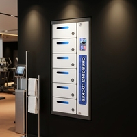 Bornes de recharge pour téléphones portables, distributeurs automatiques ZEN à 6 compartiments, station de recharge intelligente pour salle de sport, activités sportives, utilisation en extérieur.