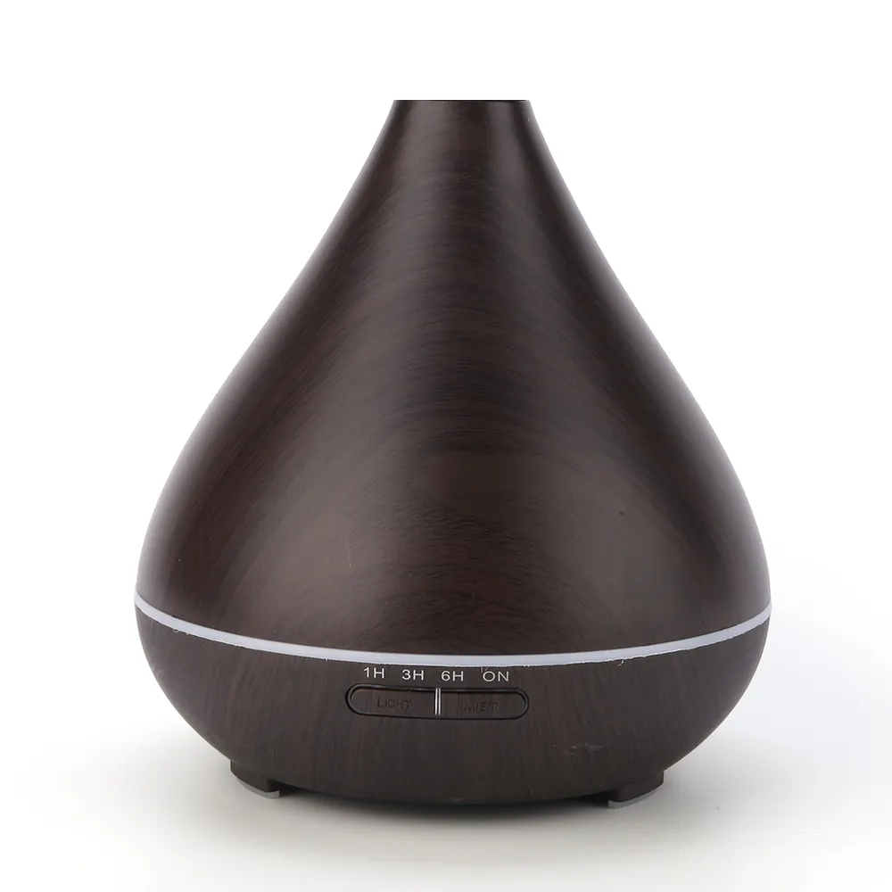 Household Essentials Wooden Diffuser LED Cool Mist Wood Humidifier H20 Aroma Oil Ultrasonic Atomizer