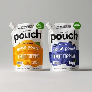 Bolsa de líquido con chorro de 200ml de alta resistencia, embalaje de jugo a prueba de fugas personalizado con boquilla de grado alimenticio - Product Image 3