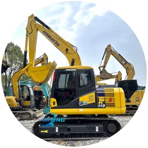 Tình trạng tốt giá thấp KOMATSU PC 110 Crawler thứ hai tay Digger pc120 pc160 sử dụng máy xúc trong kho