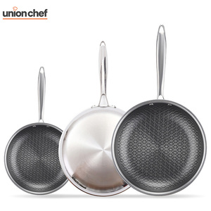 Sartén Híbrida Antiadherente <span class=keywords><strong>de</strong></span> Acero Inoxidable Triple <span class=keywords><strong>de</strong></span> 20cm/8 Pulgadas con Diseño <span class=keywords><strong>de</strong></span> Panal, Apta para Horno, <span class=keywords><strong>Precio</strong></span> <span class=keywords><strong>de</strong></span> Fábrica - Product Image 6