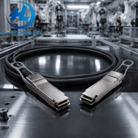 Cable DAC de Cobre de Conexión Directa QSFP28 a QSFP28 QSFP-100G-CU2M, Velocidad 100Gbps, 2M, Pasivo, Twinax, para Centro de Datos