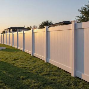 Panneaux de clôture de confidentialité en vinyle blanc Fentech 6x8 clôtures en plastique blanc pour jardin - Product Image 1