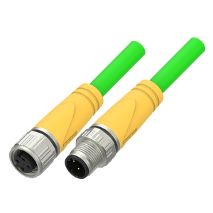 Connecteur femelle Marvtech M12 à montage arrière en angle droit avec blindage et protection IP67 - Product Image 2