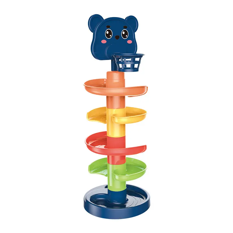 Toys Rolling Ball Pile Tower Early Educational Toy For Babies Rotating Track Educational Baby Gift For Children Stacking Toy