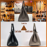 Bolsos de Lujo para Mujer al por Mayor OEM ODM, de Piel Genuina de Buey, Serpiente y Lagarto, Plegables, Duraderos, con Cierre de Cremallera, Diseño Geométrico