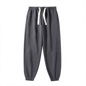 Pantalon de jogging gris pour homme avec taille élastique et cordon de serrage, poches latérales, décontracté, respirant, en maille, style automne - Product Image 2