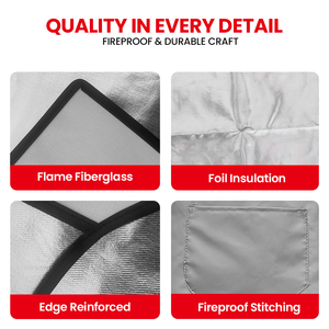 Tablier de soudage ignifuge, résistant aux hautes températures, aluminisé/silicone, écologique, anti-éclaboussures, anti-huile - Product Image 6