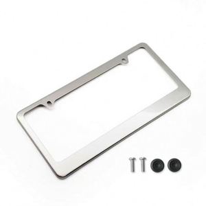 Custom Stainless Steel License Plate <b>Frames</b> - Car Accessories with Screw Caps - Durable Cover Design - Product Image 3