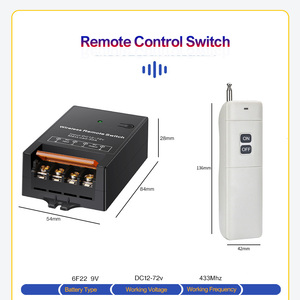 GLC 3km 24V 30A Relay <span class=keywords><strong>RF</strong></span> điều khiển từ xa chuyển đổi chuyển đổi không dây với thông tin phản hồi DC 12V không dây chuyển đổi từ xa cho động cơ - Product Image 6