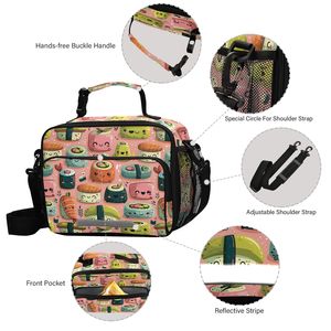 Cute Musubi Design <b>Lunch</b> Bag Aluminum Foil Portable Picnic Cooler Meal Bags Kids Boys Custom <b>Insulated</b> <b>Lunch</b> Bag for Girls - Product Image 5